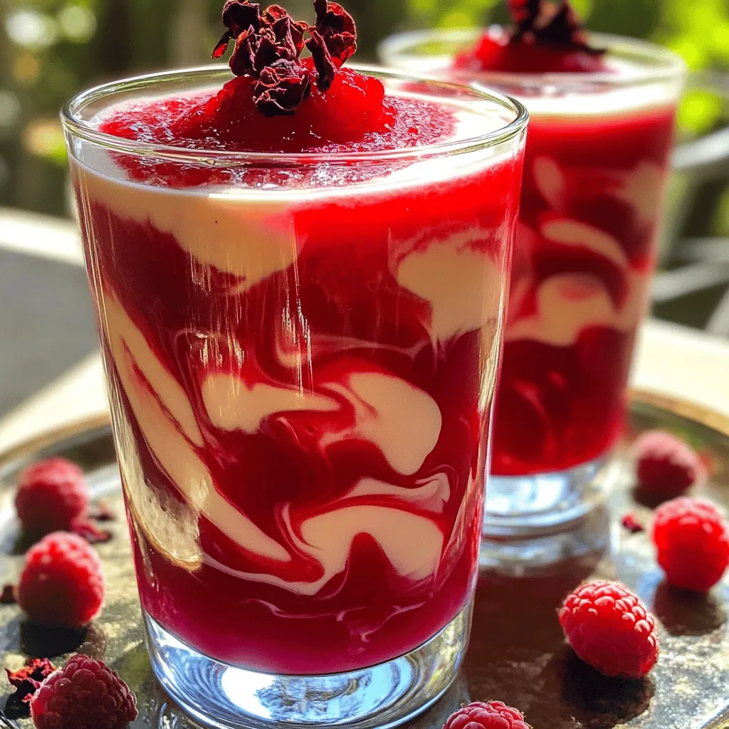 Um einen Raspberry Hibiscus Latte zuzubereiten, brauchen wir einige gute Zutaten.