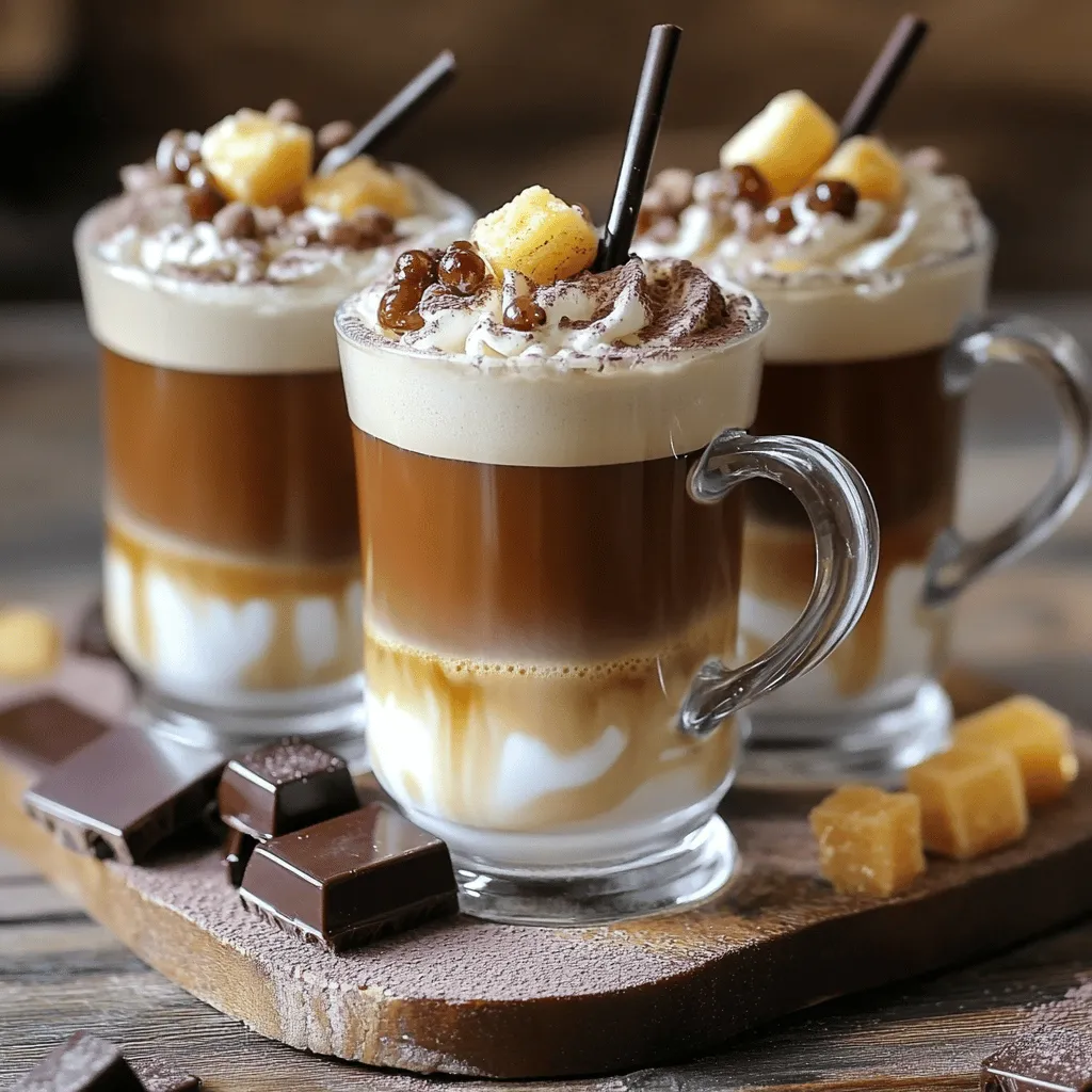 Für den Espresso Delight mit braunem Zucker brauchst du einige einfache Zutaten. Du benötigst zwei Tassen frisch gebrühten Espresso. Der Espresso ist das Herzstück dieses Getränks. Dann kommst du zu zwei Esslöffeln braunem Zucker. Der braune Zucker gibt dem Espresso einen süßen Karamellgeschmack. Du brauchst auch eine halbe Tasse schwere Sahne, um die Textur zu verbessern. Ein Viertel Teelöffel Zimtpulver verleiht dem Getränk Wärme und Aroma. Ein Teelöffel Vanilleextrakt bringt eine süße Note. Dunkle Schokoladenspäne werden zur Dekoration verwendet. Eine Prise Meersalz rundet den Geschmack ab.