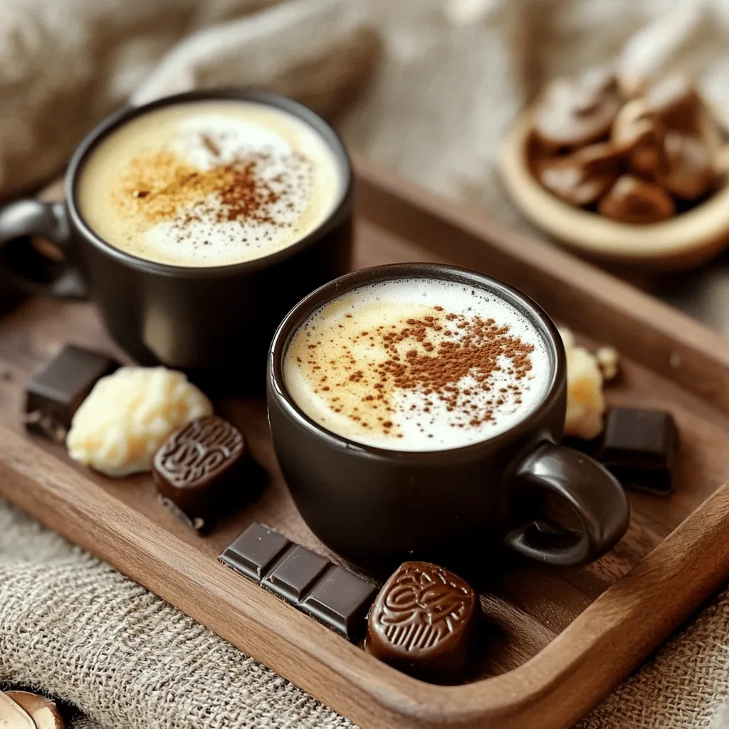 Für den Espresso Delight mit braunem Zucker brauchst du einige einfache Zutaten. Du benötigst zwei Tassen frisch gebrühten Espresso. Der Espresso ist das Herzstück dieses Getränks. Dann kommst du zu zwei Esslöffeln braunem Zucker. Der braune Zucker gibt dem Espresso einen süßen Karamellgeschmack. Du brauchst auch eine halbe Tasse schwere Sahne, um die Textur zu verbessern. Ein Viertel Teelöffel Zimtpulver verleiht dem Getränk Wärme und Aroma. Ein Teelöffel Vanilleextrakt bringt eine süße Note. Dunkle Schokoladenspäne werden zur Dekoration verwendet. Eine Prise Meersalz rundet den Geschmack ab.