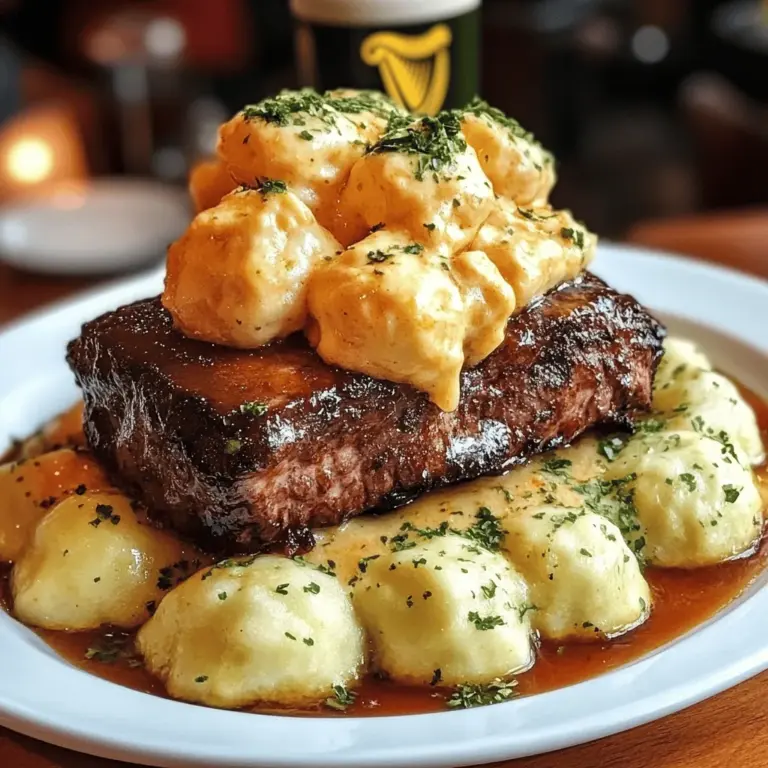Der Guinness Rindfleisch Eintopf hat viele leckere Zutaten. Für das Fleisch empfehle ich Rindfleisch von der Schulter oder dem Schenkel. Diese Stücke sind zart und geschmackvoll. Das Fleisch sollte in Würfel geschnitten werden. So kann es gut garen.