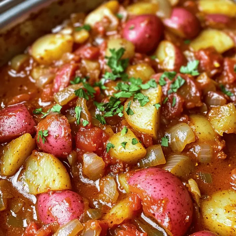 Das Saucy Hungarian Red Potato Goulash hat einige wichtige Bestandteile. Die Hauptzutat sind rote Kartoffeln. Sie geben dem Gulasch einen tollen Geschmack und eine schöne Textur. Rote Kartoffeln sind festkochend. Sie bleiben beim Kochen stabil und machen das Gericht herzhaft.