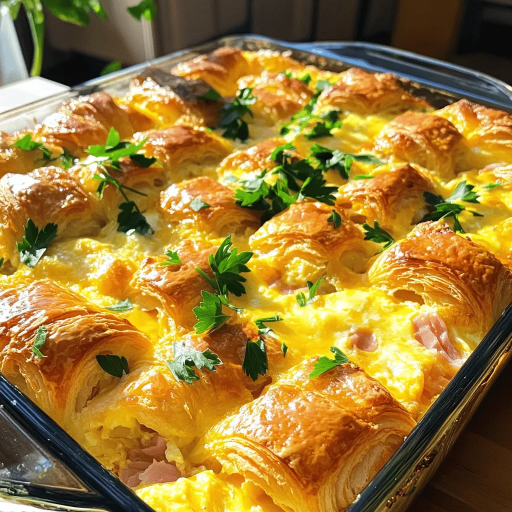 Für meinen Overnight Croissant Frühstücksauflauf braucht man einige einfache Zutaten. Hier sind die Hauptzutaten: - 6 große Croissants, in Stücke gerissen - 6 Eier - 2 Tassen Milch - 1/2 Tasse Zucker - 1 Teelöffel Vanilleextrakt - 1/2 Teelöffel Zimt - Eine Prise Salz