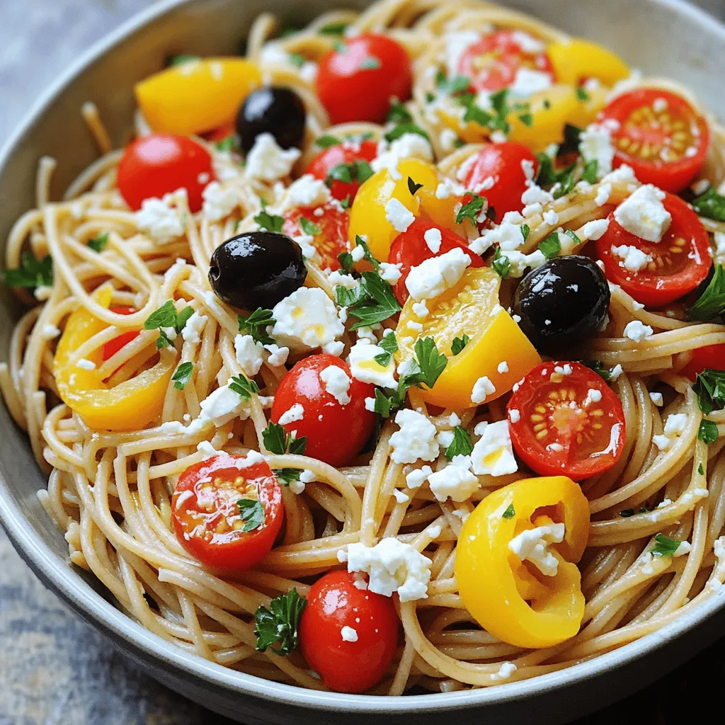 Für gesunde griechische Spaghetti benötigen Sie frische und nahrhafte Zutaten. Hier sind die Hauptzutaten: