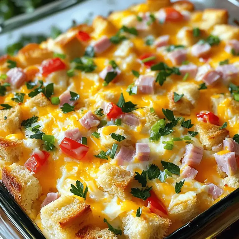 Für meinen schnellen Overnight Breakfast Casserole brauche ich einige Hauptzutaten. Diese bilden die Basis für einen leckeren Auflauf.