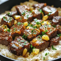 - 500g Rindersteak, in Würfel geschnitten - 1 Tasse ungekochter Reis - 2 Tassen Rinderbrühe - 3 Esslöffel Honig - 2 Esslöffel Sojasauce - 3 Esslöffel Butter