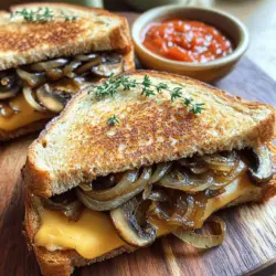 Für diesen köstlichen Gouda-Grilled Cheese mit Pilzen und Zwiebeln brauchen Sie: