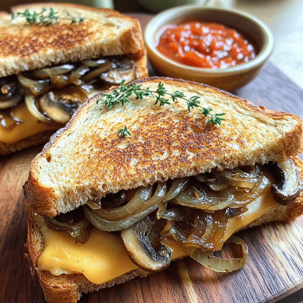 Für diesen köstlichen Gouda-Grilled Cheese mit Pilzen und Zwiebeln brauchen Sie: