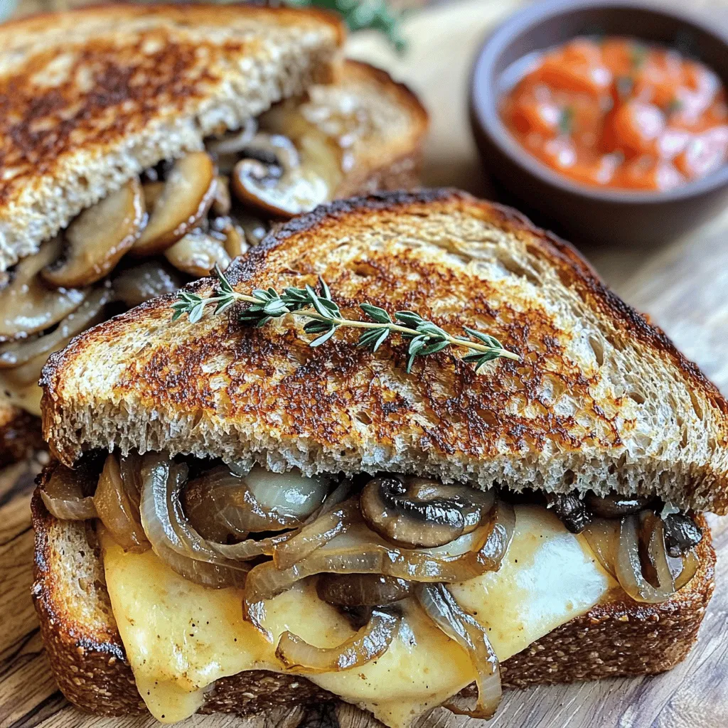 Für diesen köstlichen Gouda-Grilled Cheese mit Pilzen und Zwiebeln brauchen Sie: