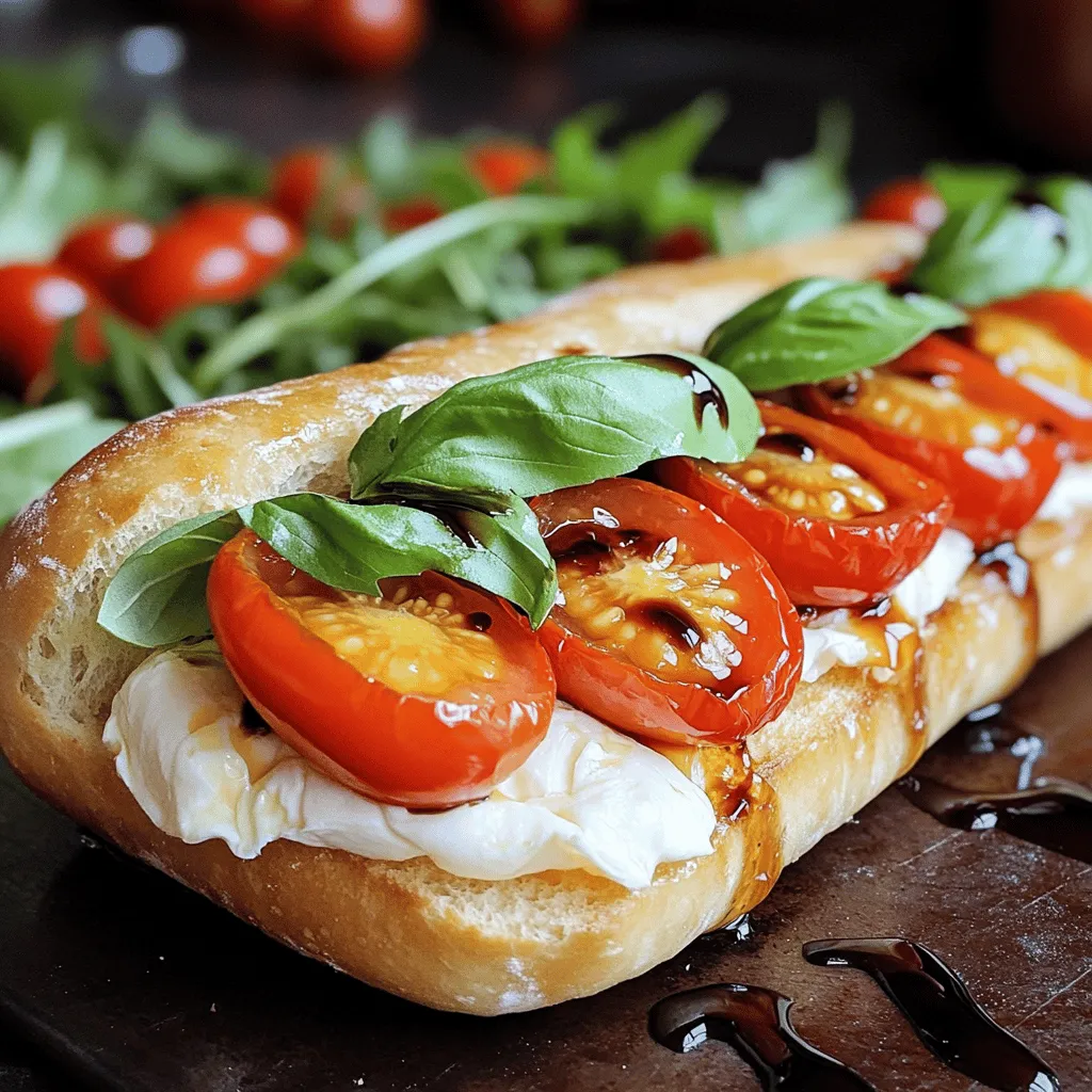 Für ein unwiderstehliches Burrata Caprese Sandwich brauchst du: