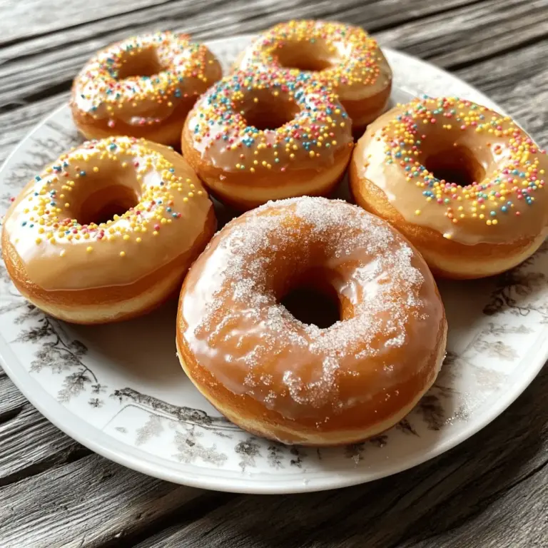 Um die perfekten Homemade Krispy Kreme Doughnuts zu machen, brauchst du einige einfache Zutaten. Hier ist die Liste der Zutaten: