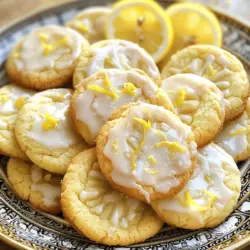 Um köstliche Glazed Lemon Sugar Cookies zu backen, brauchst du einige Hauptzutaten: - 2 ½ Tassen Allzweckmehl - 1 Teelöffel Backpulver - ½ Teelöffel Natron - ½ Teelöffel Salz - 1 Tasse ungesalzene Butter, weich - 1 Tasse Kristallzucker - 2 große Eier - Abgeriebene Schale von 1 Zitrone - 2 Esslöffel frischer Zitronensaft - 1 Teelöffel Vanilleextrakt Diese Zutaten sind einfach zu finden und machen die Kekse zart und lecker. Die Glasur bringt den letzten Schliff. Du benötigst: - 1 ½ Tassen Puderzucker - 2 Esslöffel Zitronensaft - 1 Esslöffel Milch (oder pflanzliche Milch) - Eine Prise Salz Mit diesen Zutaten wird die Glasur süß und zitronig. Sie sorgt für den perfekten Glanz auf deinen Keksen. Um die besten Kekse zu backen, achte auf die Qualität der Zutaten: - Butter: Verwende ungesalzene Butter, um den Geschmack zu kontrollieren. Sie sollte weich sein, um gut zu vermischen. - Zucker: Kristallzucker sorgt für die richtige Süße und Textur. - Zitronen: Frische Zitronen geben den besten Geschmack. Achte auf die Schale, sie sollte unbeschädigt sein. Gute Zutaten machen den Unterschied. Wenn du diese Tipps befolgst, gelingen dir die Kekse sicher. Du kannst das vollständige Rezept für die glasierten Zitronen-Zuckerplätzchen hier finden. Heizen Sie Ihren Ofen auf 175°C (350°F) vor. Dies ist die perfekte Temperatur. Bereiten Sie Ihre Backbleche vor, indem Sie sie mit Backpapier auslegen. So kleben die Kekse nicht fest. Ein einfaches, aber wichtiges Detail. In einer mittelgroßen Schüssel mischen Sie 2 ½ Tassen Mehl, 1 Teelöffel Backpulver, ½ Teelöffel Natron und ½ Teelöffel Salz. Schlagen Sie in einer großen Schüssel 1 Tasse weiche Butter und 1 Tasse Kristallzucker schaumig. Fügen Sie 2 große Eier, die abgeriebene Schale von 1 Zitrone, 2 Esslöffel Zitronensaft und 1 Teelöffel Vanilleextrakt hinzu. Rühren Sie alles gut um. Mischen Sie dann die trockenen Zutaten nach und nach zu den feuchten. Seien Sie vorsichtig, nicht zu übermixen. Nutzen Sie einen Keksportionierer, um kleine Portionen auf die Backbleche zu setzen. Lassen Sie etwa 5 cm Abstand zwischen den Portionen. Backen Sie die Kekse für 10-12 Minuten. Die Ränder sollten leicht goldbraun sein, die Mitte bleibt weich. Lassen Sie die Kekse 5 Minuten auf dem Blech abkühlen. Danach legen Sie sie auf ein Kuchengitter, um vollständig abzukühlen. Während die Kekse abkühlen, können Sie die Glasur vorbereiten. Mischen Sie 1 ½ Tassen Puderzucker, 2 Esslöffel Zitronensaft, 1 Esslöffel Milch und eine Prise Salz. Träufeln Sie die Glasur über die abgekühlten Kekse. Lassen Sie sie 30 Minuten setzen. Jetzt sind Ihre glasierten Zitronen-Zuckerplätzchen bereit zum Genießen. Um die perfekte Konsistenz für Ihre Kekse zu erreichen, ist es wichtig, die Zutaten richtig zu mischen. Achten Sie darauf, die trockenen Zutaten gut zu vermengen. Das hilft, Klumpen zu vermeiden. Mischen Sie die feuchten Zutaten, bis sie gut verbunden sind. Übermixen Sie den Teig nicht. Dies könnte die Kekse hart machen. Lassen Sie den Teig nach dem Mischen etwas ruhen. Dies gibt dem Mehl Zeit, die Feuchtigkeit aufzunehmen. Ein häufiger Fehler beim Backen ist das falsche Messen der Zutaten. Verwenden Sie eine Küchenwaage für genaues Messen. Zu viel Mehl macht die Kekse trocken. Ein weiterer Fehler ist das Backen bei der falschen Temperatur. Ein vorgeheizter Ofen ist wichtig. Wenn der Ofen nicht heiß genug ist, backen die Kekse nicht gleichmäßig. Achten Sie auch darauf, die Kekse nicht zu lange im Ofen zu lassen. Dies kann sie hart machen. Beim Backen ist es wichtig, die Zeit gut zu planen. Beginnen Sie mit den Zutaten, die länger dauern. Bereiten Sie dann die Kekse vor, während der Ofen vorheizt. Nutzen Sie die Zeit, in der die Kekse backen, um die Glasur vorzubereiten. So sparen Sie Zeit und können die Kekse schneller genießen. Das richtige Zeitmanagement macht das Backen einfacher und macht mehr Spaß. Für das vollständige Rezept verweisen Sie bitte auf das [Full Recipe]. {{image_4}} Fügen Sie griechischen Joghurt zu Ihrem Teig hinzu. Dies verleiht den Keksen eine schöne, frische Note. Der Joghurt macht die Kekse auch weich und saftig. Verwenden Sie etwa ½ Tasse Joghurt. Reduzieren Sie die Butter auf ¾ Tasse. Damit bleibt die richtige Konsistenz. Lust auf etwas Schokolade? Das Hinzufügen von Schokoladenstückchen macht diese Kekse noch leckerer. Verwenden Sie etwa 1 Tasse Zartbitter- oder Vollmilchschokolade. Mischen Sie die Schokoladenstückchen einfach in den Teig, bevor Sie ihn backen. Die Süße der Schokolade harmoniert perfekt mit der Zitrone. Für eine glutenfreie Version können Sie Mandelmehl oder Kokosmehl verwenden. Diese Mehle haben andere Eigenschaften. Beginnen Sie mit 2 Tassen Mandelmehl und fügen Sie einen Esslöffel von einem anderen Bindemittel hinzu, wie zum Beispiel Leinsamenmehl. Die Kekse werden trotzdem lecker und zart. Um die Frische Ihrer glasierten Zitronen-Zuckerplätzchen zu bewahren, nutzen Sie einen luftdichten Behälter. Legen Sie die Kekse in eine einzelne Schicht. Wenn Sie mehrere Schichten haben, fügen Sie Backpapier zwischen die Schichten. Lagern Sie die Kekse an einem kühlen, trockenen Ort. So bleiben sie weich und lecker. Um die Haltbarkeit Ihrer Kekse zu verlängern, lagern Sie sie nicht in direkter Sonneneinstrahlung. Vermeiden Sie die Nähe zu feuchten Orten, die die Kekse schnell weich machen können. Wenn Sie die Kekse länger aufbewahren möchten, können Sie auch kleine Silica-Gel-Päckchen in den Behälter legen. Diese ziehen Feuchtigkeit an und halten die Kekse frisch. Das Einfrieren ist eine großartige Option, um Ihre Kekse länger zu genießen. Lassen Sie die Kekse vollständig abkühlen, bevor Sie sie einfrieren. Wickeln Sie jeden Keks in Frischhaltefolie ein oder legen Sie sie in einen Gefrierbeutel. Stellen Sie sicher, dass die Tüte gut verschlossen ist. Sie können die Kekse bis zu drei Monate einfrieren. Zum Servieren können Sie die Kekse einfach im Kühlschrank auftauen lassen oder bei Raumtemperatur genießen. Um die Kekse weniger süß zu machen, reduzieren Sie den Zucker. Sie können etwa ¾ Tasse Kristallzucker verwenden. Wenn Sie etwas mehr Zitronensaft hinzufügen, balancieren Sie die Süße aus. Experimentieren Sie mit der Menge, um den perfekten Geschmack zu finden. Ja, Sie können die Butter durch Margarine oder Kokosöl ersetzen. Diese Alternativen bringen einen anderen Geschmack, aber sie funktionieren gut. Achten Sie darauf, die gleiche Menge zu verwenden, um die Textur zu erhalten. Die Kekse halten in einem luftdichten Behälter etwa eine Woche. Sie bleiben frisch und lecker. Sie können sie auch im Kühlschrank aufbewahren, wenn Sie eine längere Haltbarkeit wünschen. Ja, die Kekse lassen sich gut einfrieren. Legen Sie die Kekse in einen Gefrierbeutel und entfernen Sie die Luft. So bleiben sie bis zu drei Monate frisch. Lassen Sie sie vor dem Servieren auf Raumtemperatur kommen. Um die Zitronenfarbe zu verstärken, fügen Sie etwas mehr Zitronenschale hinzu. Sie können auch Lebensmittelfarbe verwenden, um den Look zu verbessern. Achten Sie darauf, dass die Farbe die Aromen nicht überdeckt. Ja, verwenden Sie glutenfreies Mehl anstelle von Allzweckmehl. Achten Sie darauf, eine Mischung zu wählen, die für Kekse geeignet ist. Die Konsistenz kann etwas anders sein, aber sie schmecken immer noch großartig. Ja, Sie können andere Zitrusfrüchte verwenden, wie Limette oder Orange. Diese bringen neue Geschmäcker. Experimentieren Sie mit verschiedenen Extrakten, um Ihren Lieblingsgeschmack zu finden. Sie können die Kekse mit gehackten Nüssen oder bunten Streuseln dekorieren. Eine zusätzliche Schicht Glasur macht sie noch schöner. Lassen Sie Ihrer Kreativität freien Lauf und machen Sie sie einzigartig. Zusammengefasst haben wir die besten Zutaten und Tipps zum Keksebacken besprochen. Hochwertige Zutaten sorgen für besten Geschmack. Die Schritt-für-Schritt-Anleitung hilft dir, einfache Kekse zu backen. Mit nützlichen Tricks vermeidest du Fehler und sparst Zeit. Variationen machen die Kekse spannend und aufregend. Schließlich hast du gelernt, sie richtig zu lagern und länger frisch zu halten. Experimentiere mit unseren Ideen. Das Backen macht Spaß, und leckere Kekse warten auf dich!