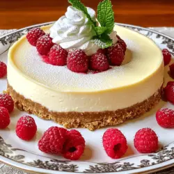 - 200 g Butterkekse - 100 g geschmolzene Butter - 400 g Frischkäse - 150 g Zucker - 200 g weiße Schokolade - 3 große Eier - 200 g frische Himbeeren - 1 Teelöffel Vanilleextrakt