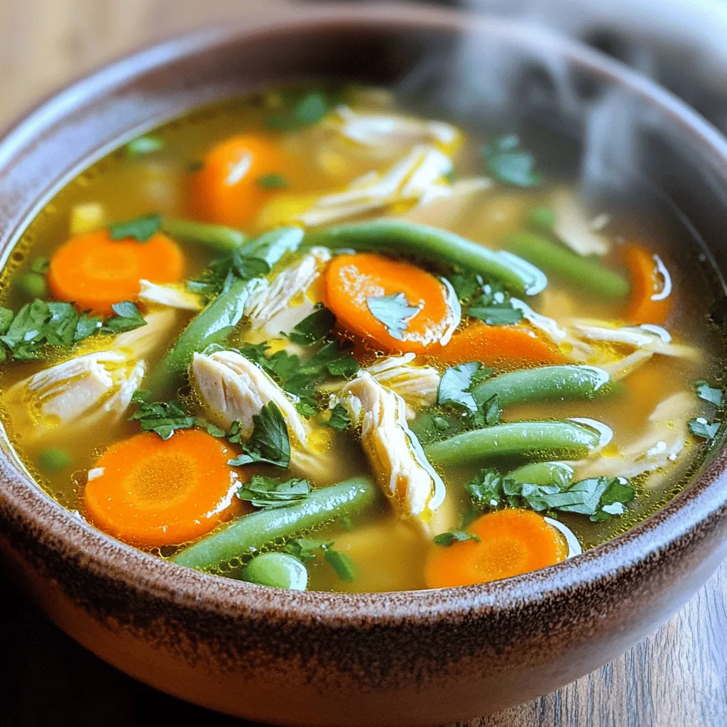 Die Hauptzutaten sind einfach und lecker. Sie bilden die Basis für eine großartige Hühnersuppe. Hier sind die Zutaten, die du brauchst: