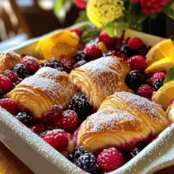 Für den Berry Croissant Bake brauchst du einige einfache Zutaten. Hier sind die Hauptzutaten: