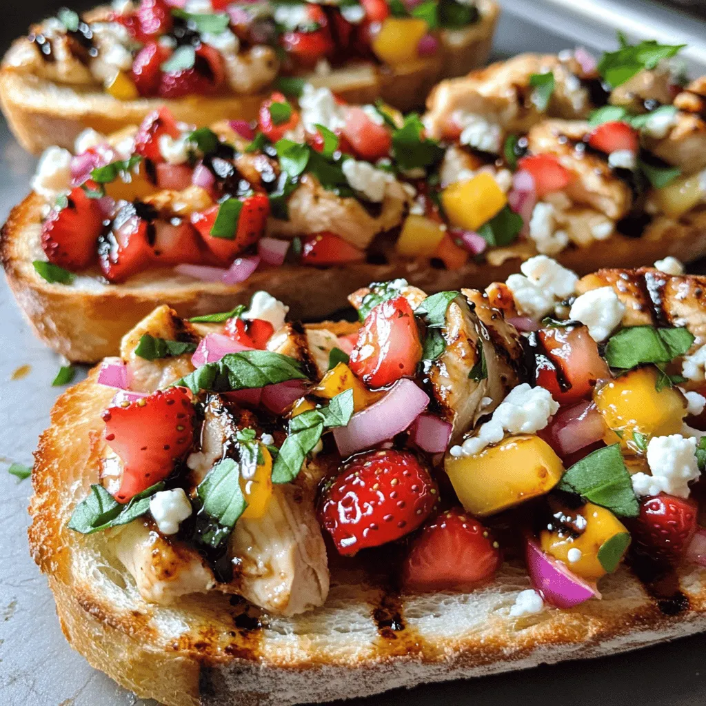 Für unser Erdbeer-Bruschetta-Hühnchen benötigen wir frische und leckere Zutaten. Die Hauptzutaten sind: