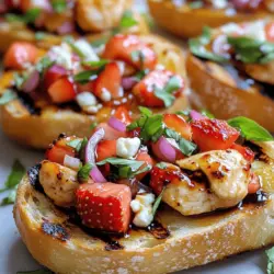 Für unser Erdbeer-Bruschetta-Hühnchen benötigen wir frische und leckere Zutaten. Die Hauptzutaten sind: