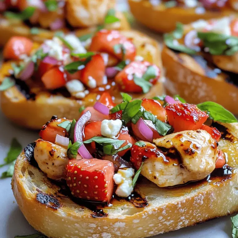 Für unser Erdbeer-Bruschetta-Hühnchen benötigen wir frische und leckere Zutaten. Die Hauptzutaten sind:
