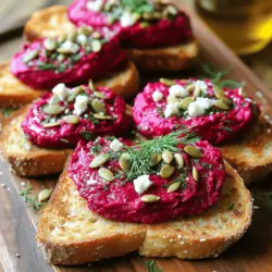 Für dieses Rezept benötigst du einige Hauptzutaten: - 2 mittelgroße, gekochte Rote Beten - 150 g griechischer Joghurt - 2 Esslöffel Tahini - 1 Esslöffel Zitronensaft - 1 Knoblauchzehe, gehackt - Salz und Pfeffer nach Geschmack - 4 Scheiben Vollkornbrot - Frische Kräuter (wie Dill oder Petersilie) zur Garnitur