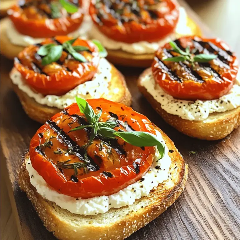Bei der Zubereitung von Roast Tomato & Whipped Ricotta Toasts braucht man einige frische Zutaten. Hier sind die Hauptzutaten, die du benötigst: