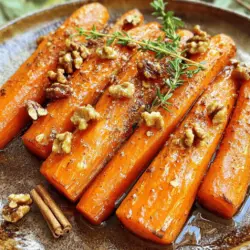 Honiggeröstete Karotten sind einfach und schnell zuzubereiten. Du brauchst nur wenige Zutaten. Diese Karotten sind süß und lecker. Sie passen gut zu vielen Gerichten.