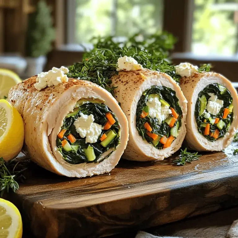 Für die Roulade benötigst du folgende Hauptzutaten: - 1 kg Truthahnbrust, entbeint und flachgeklopft - 150 g frischer Spinat - 100 g zerbröselter Feta-Käse