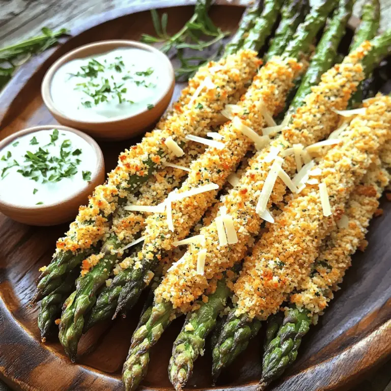 - 500 g frischer grüner Spargel - 100 g Asiago-Käse - 100 g Panko-Semmelbrösel