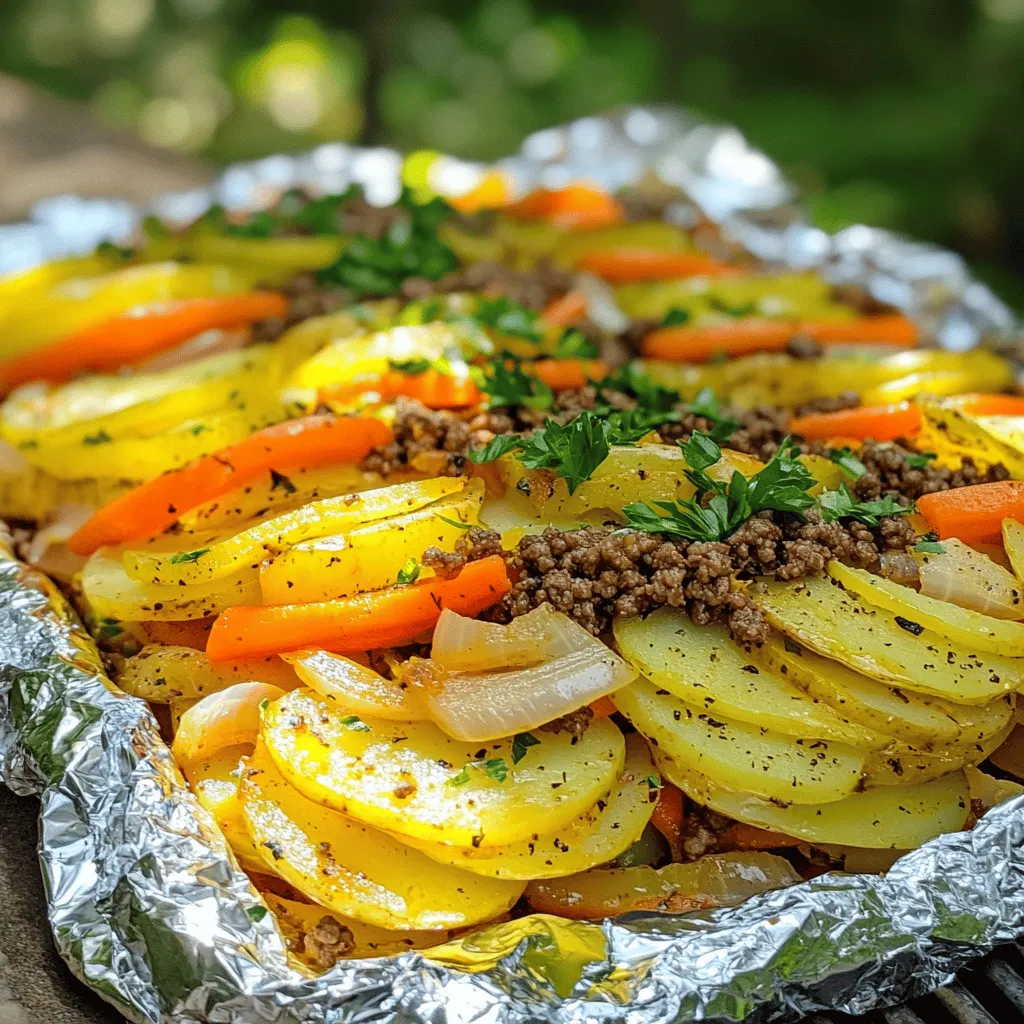 Für die perfekten Hobo-Dinner-Pakete benötigst du einige Hauptzutaten: