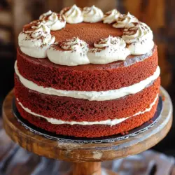 Um einen köstlichen roten Samtkuchen zu backen, brauchst du folgende Zutaten: - 2 ½ Tassen Allzweckmehl - 1 ½ Tassen Kristallzucker - 1 Teelöffel Natron - 1 Teelöffel Salz - 1 Teelöffel Kakaopulver - 1 ½ Tassen Pflanzenöl - 1 Tasse Buttermilch, Zimmertemperatur - 2 große Eier, Zimmertemperatur - 2 Esslöffel rote Lebensmittelfarbe - 1 Teelöffel Vanilleextrakt - 1 Teelöffel weiße Essig Diese Zutaten geben dem Kuchen seine schöne Farbe und den tollen Geschmack. Für das Frosting benötigst du diese Zutaten: - 8 oz Frischkäse, weich - ½ Tasse ungesalzene Butter, weich - 4 Tassen Puderzucker - 1 Teelöffel Vanilleextrakt Das Frosting ist der Höhepunkt des Kuchens. Es macht ihn cremig und lecker. Achte darauf, frische Zutaten zu verwenden. Die Eier sollten Zimmertemperatur haben, damit der Teig gut aufgeht. Die rote Lebensmittelfarbe ist wichtig für die schöne Farbe. Du kannst die Menge anpassen, um die Intensität zu ändern. Für das beste Ergebnis empfehle ich, die Zutaten genau abzuwiegen. So wird dein Kuchen gleichmäßig und fluffig. Wenn du mehr über das Rezept erfahren willst, schau dir die [Full Recipe] an. Heize den Ofen auf 175°C vor. Das ist wichtig für den perfekten Kuchen. Fette zwei runde Formen ein. Streue etwas Mehl in die Formen, um das Ankleben zu vermeiden. Klopfe die Formen leicht, um überschüssiges Mehl zu entfernen. In einer großen Schüssel mische die trockenen Zutaten. Das sind Allzweckmehl, Zucker, Natron, Salz und Kakaopulver. Siebe alles gut, um Klumpen zu vermeiden. Rühre die Mischung gründlich, bis alles gut verteilt ist. Das gibt dem Kuchen eine gleichmäßige Textur. In einer separaten Schüssel vermenge die feuchten Zutaten. Das sind Pflanzenöl, Buttermilch, Eier, Lebensmittelfarbe, Vanilleextrakt und Essig. Verwende einen Schneebesen, um alles gut zu verrühren. Die Mischung sollte glatt und gleichmäßig sein. Diese Zutaten bringen Geschmack und Feuchtigkeit in den Kuchen. Füge die feuchten Zutaten zu den trockenen hinzu. Rühre nur, bis alles gerade vermischt ist. Es ist okay, wenn der Teig ein paar Klümpchen hat. Verteile den Teig gleichmäßig in die Formen. Backe die Kuchen 25 bis 30 Minuten. Überprüfe mit einem Zahnstocher, ob sie fertig sind. Für das Frosting schlage Frischkäse und Butter in einer Schüssel. Rühre, bis die Mischung cremig ist. Füge den Puderzucker nach und nach hinzu. Mische weiter, bis das Frosting leicht und fluffig ist. Wenn die Kuchen abgekühlt sind, schichte und dekoriere sie mit Frosting. Nutze die Reste für eine schöne Garnitur. Du findest das gesamte Rezept im Abschnitt "Zutaten". Um die richtige Konsistenz des Teigs zu erreichen, achte darauf, die Zutaten genau zu messen. Verwende eine Küchenwaage für mehr Genauigkeit. Mische die trockenen Zutaten gut, damit sie gleichmäßig verteilt sind. Wenn du die feuchten Zutaten hinzufügst, rühre sanft. Übermische den Teig nicht, einige Klümpchen sind okay. Das sorgt für einen zarten Kuchen. Für den perfekten roten Samtkuchen heize deinen Ofen auf 175°C vor. Backe die Kuchen 25 bis 30 Minuten. Prüfe mit einem Zahnstocher, ob sie fertig sind. Der Zahnstocher sollte sauber herauskommen. Wenn der Kuchen zu lange backt, wird er trocken. Achte also gut auf die Zeit! Lass den Kuchen komplett abkühlen, bevor du ihn lagerst. Wickel ihn in Frischhaltefolie oder lege ihn in einen luftdichten Behälter. So bleibt er frisch und feucht. Du kannst den Kuchen auch einfrieren. Schneide ihn in Stücke und lege sie in einen Gefrierbeutel. So hast du immer ein Stück roten Samtkuchen bereit! Für das vollständige Rezept, schau dir die [Full Recipe] an. {{image_4}} Für eine glutenfreie Version des roten Samtkuchens tauschen Sie das Allzweckmehl gegen eine glutenfreie Mehlmischung aus. Achten Sie darauf, dass die Mischung eine gute Bindung hat. Mehl aus Mandeln oder Kokosnuss kann auch funktionieren. Die Konsistenz bleibt ähnlich, und der Geschmack bleibt köstlich. Um den Kuchen vegan zu machen, ersetzen Sie die Eier. Verwenden Sie stattdessen Apfelmus oder eine Mischung aus Leinsamen und Wasser. Für die Buttermilch können Sie pflanzliche Milch mit etwas Essig mischen. Auch das Frosting lässt sich leicht vegan zubereiten. Ersetzen Sie die Butter durch vegane Margarine und den Frischkäse durch eine pflanzliche Alternative. Das klassische Frischkäsefrosting ist toll, aber Sie können kreativ werden! Probieren Sie ein Schokoladenfrosting für einen reichen Geschmack. Ein Zitronenfrosting gibt einen frischen Touch. Für etwas Einzigartiges können Sie ein Kokosnuss- oder Erdbeerfrosting verwenden. Jede dieser Optionen bringt den roten Samtkuchen auf eine neue Ebene. Für das beste Ergebnis, schauen Sie sich das [Full Recipe] an. Um deinen roten Samtkuchen frisch zu halten, lege ihn in einen luftdichten Behälter. Du kannst ihn auch in Frischhaltefolie wickeln. So bleibt er saftig und lecker. Stelle den Behälter an einen kühlen, trockenen Ort. Vermeide es, den Kuchen in die Nähe von Wärmequellen zu stellen. Wenn du Reste hast, kannst du den Kuchen einfrieren. Schneide ihn in Stücke und lege diese in einen luftdichten Beutel. Entferne so viel Luft wie möglich, um Gefrierbrand zu vermeiden. Du kannst den Kuchen bis zu drei Monate im Gefrierfach aufbewahren. Zum Auftauen, lasse die Stücke einfach bei Raumtemperatur stehen. Im Kühlschrank bleibt der rote Samtkuchen gut für etwa fünf bis sieben Tage frisch. Achte darauf, ihn gut abzudecken, damit er keine anderen Gerüche aufnimmt. Wenn du das Frosting darauf hast, wird der Kuchen etwas länger frisch bleiben. Er bleibt so lecker und feucht. Das Backen eines roten Samtkuchens dauert etwa 25 bis 30 Minuten. Nach dem Backen lasse ich die Kuchen für 10 Minuten in den Formen abkühlen. Danach stürze ich sie auf ein Kuchengitter. So können sie vollständig abkühlen. Wenn dein Kuchen nicht rot genug wird, liegt das oft an der Lebensmittelfarbe. Verwende genug rote Lebensmittelfarbe, um die richtige Farbe zu erzielen. Manchmal hilft es, die Farbe in den feuchten Zutaten gut zu verteilen. Ja, du kannst das Rezept anpassen. Wenn du einen größeren Kuchen backen möchtest, verdopple die Zutaten. Achte darauf, die Backzeit zu verlängern. Prüfe mit einem Zahnstocher, ob der Kuchen fertig ist. Für eine schöne Dekoration kannst du das Frosting gleichmäßig auftragen. Streue etwas Kakaopulver oder Krümel des Kuchens oben drauf. Frische Beeren oder essbare Blüten passen ebenfalls gut dazu. Zu einem roten Samtkuchen passen viele Beilagen. Eine gute Option ist Vanilleeis oder eine fruchtige Sauce. Auch frische Früchte bieten einen tollen Kontrast. Diese Beilagen ergänzen den süßen Geschmack des Kuchens perfekt. Dieser Artikel hat Ihnen gezeigt, wie man einen roten Samtkuchen macht. Wir haben die benötigten Zutaten, die Schritte zum Backen und Tipps für beste Ergebnisse besprochen. Sie können nun sogar Variationen ausprobieren und lernen, wie man den Kuchen aufbewahrt. Ein leckerer roter Samtkuchen ist ein echter Publikumsmagnet. Ich hoffe, Sie probieren es aus und genießen ihn!