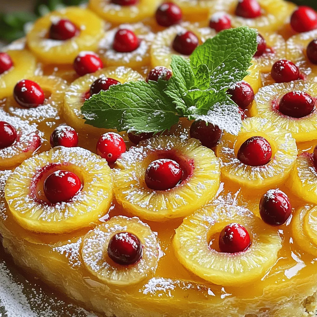 Für den Cranberry Pineapple Upside-Down Cake brauchst du: - 1 Tasse frische Cranberries - 1 Tasse Ananasscheiben (aus der Dose oder frisch) - 1/2 Tasse ungesalzene Butter (geschmolzen) - 1 Tasse brauner Zucker - 1 Tasse Weizenmehl - 1/2 Tasse weißer Zucker - 2 große Eier - 1/2 Tasse Milch - 1 Teelöffel Vanilleextrakt - 1 Teelöffel Backpulver - 1/4 Teelöffel Salz