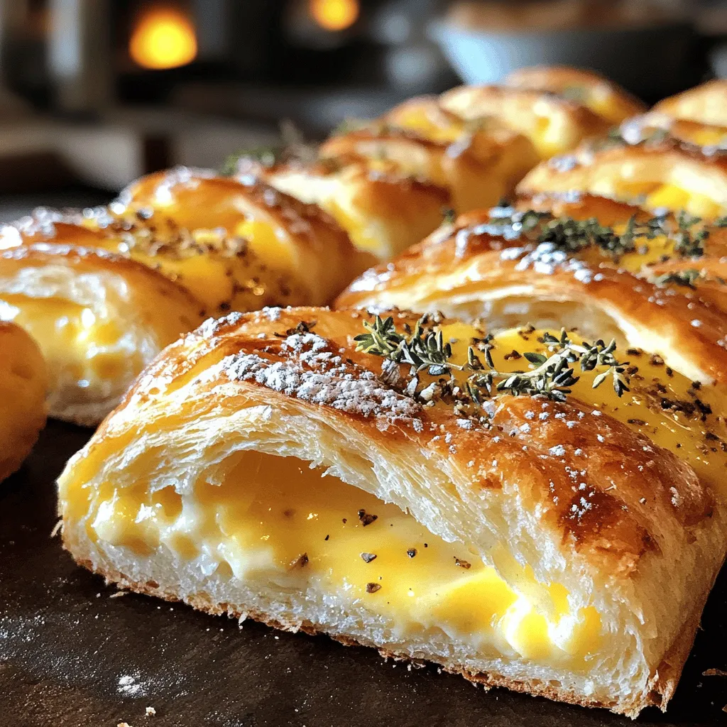 Hier sind die Zutaten für die leckeren Baked Ham and Cheese Croissants. Sie sind einfach zu finden und machen das Rezept schnell.