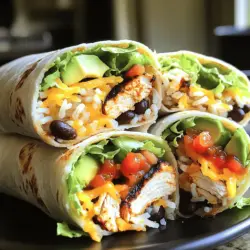 - Hähnchenbrustfilet - Tortillas - Reis und schwarze Bohnen