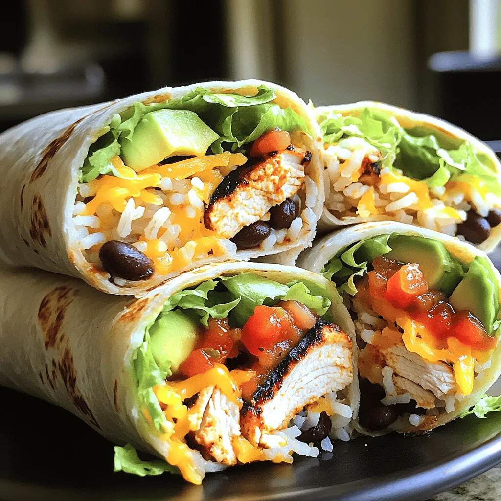 - Hähnchenbrustfilet - Tortillas - Reis und schwarze Bohnen