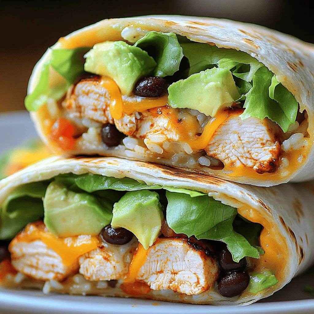 - Hähnchenbrustfilet - Tortillas - Reis und schwarze Bohnen