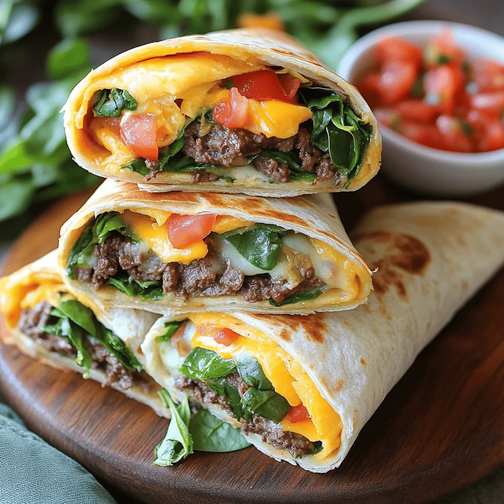 Für die Cheesy Beef Wraps brauchst du einige wichtige Zutaten. Diese sind: