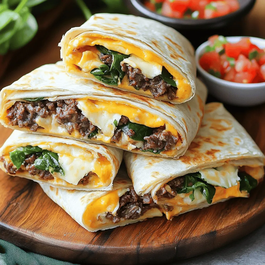 Für die Cheesy Beef Wraps brauchst du einige wichtige Zutaten. Diese sind: