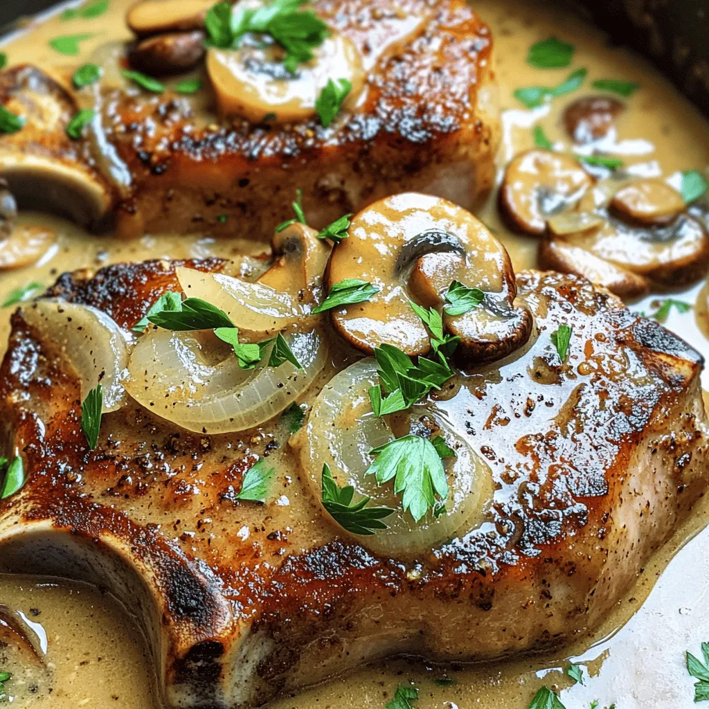 - 4 Schweinekoteletts mit Knochen - Salz und Pfeffer nach Geschmack - 2 Esslöffel Olivenöl - 1 Zwiebel, dünn geschnitten - 3 Knoblauchzehen, fein gehackt - 225 g Champignons, in Scheiben geschnitten - 240 ml Hühnerbrühe - 240 ml Schlagsahne - 1 Esslöffel Worcestershiresauce - 1 Teelöffel getrockneter Thymian - ½ Teelöffel geräuchertes Paprikapulver - Frische Petersilie zum Garnieren Um diese leckeren geschmorten Schweinekoteletts zuzubereiten, brauchen Sie einige einfache Zutaten. Beginnen Sie mit den Hauptzutaten: die Schweinekoteletts sind der Star des Gerichts. Sie brauchen auch Salz und Pfeffer, um den Geschmack zu heben. Die weiteren benötigten Zutaten sind ebenso wichtig. Olivenöl hilft beim Anbraten und gibt Geschmack. Die Zwiebel und der Knoblauch bringen eine tolle Basis für die Soße. Champignons sorgen für eine erdige Note. Hühnerbrühe und Schlagsahne machen die Soße cremig und reichhaltig. Würzungen sind der Schlüssel zu einem großartigen Gericht. Worcestershiresauce fügt Tiefe hinzu. Getrockneter Thymian und geräuchertes Paprikapulver geben ein wenig Würze und Aroma. Schließlich garnieren Sie das Ganze mit frischer Petersilie. Diese Zutaten machen das Gericht nicht nur lecker, sondern auch optisch ansprechend. Für das vollständige Rezept schauen Sie sich bitte [Full Recipe] an. - Salz und Pfeffer auf die Koteletts auftragen. - Koteletts in der Pfanne anbraten, bis sie goldbraun sind. Beginne mit dem Würzen der Koteletts. Nutze Salz und Pfeffer für den besten Geschmack. Achte darauf, beide Seiten gut zu würzen. Nimm dann eine große Pfanne und erhitze das Olivenöl bei mittlerer Hitze. Wenn das Öl heiß ist, lege die Koteletts in die Pfanne. Brate sie etwa 4-5 Minuten auf jeder Seite an, bis sie eine schöne goldene Farbe haben. Nimm die Koteletts aus der Pfanne und lege sie auf einen Teller. - Zwiebel und Knoblauch anbraten. - Champignons hinzufügen und garen. In der gleichen Pfanne kommen nun die Zwiebeln und der Knoblauch. Brate sie zusammen für 2-3 Minuten, bis die Zwiebeln glasig und duftend sind. Füge dann die Champignons hinzu. Garen die Pilze etwa 4-5 Minuten, bis sie bräunlich sind und ihre Flüssigkeit abgeben. Das gibt der Soße einen tollen Geschmack. - Hühnerbrühe und weitere Zutaten zur Soße hinzufügen. - Koteletts in die Soße zurücklegen und köcheln lassen. Jetzt ist es Zeit für die Soße. Gieße die Hühnerbrühe in die Pfanne. Kratze den Boden der Pfanne mit einem Kochlöffel, um die leckeren Reste zu lösen. Füge die Schlagsahne, Worcestershiresauce, Thymian und geräuchertes Paprikapulver hinzu. Lass die Mischung köcheln, bis sie ein wenig eindickt. Das dauert etwa 5 Minuten. Lege dann die angebratenen Koteletts zurück in die Pfanne. Löffle die Soße darüber und decke die Pfanne ab. Lass alles 15-20 Minuten köcheln, bis die Koteletts zart sind. Die Innentemperatur sollte 63°C erreichen. Die geschmorten Koteletts sind jetzt bereit für den Tisch! Du kannst die vollständigen Details im [Full Recipe] finden. Um perfekte Schweinekoteletts zu erhalten, ist die richtige Temperatur wichtig. Brate die Koteletts bei mittelhoher Hitze. Achte darauf, dass die Innentemperatur 63°C erreicht. So werden sie zart und saftig. Die Würze ist ebenfalls entscheidend. Würze die Koteletts großzügig mit Salz und Pfeffer. Du kannst auch eine Marinade verwenden. Eine Mischung aus Olivenöl, Knoblauch und frischen Kräutern macht die Koteletts noch schmackhafter. Lass sie mindestens eine Stunde marinieren, um den Geschmack zu intensivieren. Wenn du nach vegetarischen oder veganen Optionen suchst, kannst du die Koteletts ersetzen. Verwende stattdessen dicke Scheiben von Portobello-Pilzen oder Tofu. Diese nehmen die Aromen der Soße gut auf. Marinier die Pilze oder den Tofu ebenfalls, um mehr Geschmack zu erzielen. Zu geschmorten Schweinekoteletts passen viele Beilagen. Kartoffelpüree oder Reis sind klassisch und sättigend. Auch gedünstetes Gemüse oder ein frischer Salat ergänzen das Gericht gut. Wenn du etwas mehr Würze willst, probiere gebratene grüne Bohnen oder eine bunte Ratatouille. Für mehr Ideen, schau dir das [Full Recipe] an. {{image_4}} Du kannst die geschmorten Schweinekoteletts auf verschiedene Arten anpassen. Zum Beispiel, in Tirol mag man herzhaftes Essen. Hier könntest du Speck und Käse hinzufügen. Mediterrane Einflüsse bringen frische Kräuter wie Rosmarin und Oregano. Dies gibt deinem Gericht einen helleren Geschmack. Asiatische Akzente sind auch spannend. Füge Sojasauce und Ingwer hinzu, um eine ganz neue Note zu schaffen. Die Koteletts sind nicht die einzige Wahl. Rindfleisch bietet einen tiefen, kräftigen Geschmack. Du kannst auch Hähnchenschenkel verwenden. Diese sind saftig und gut geeignet für das Schmoren. Beide Alternativen sind einfach zu finden und passen gut zu der leckeren Soße. Wenn du auf eine spezielle Diät achtest, gibt es Optionen. Für Low-Carb kannst du die Schlagsahne durch Kokosmilch ersetzen. So bleibt das Gericht cremig, aber mit weniger Kohlenhydraten. Glutenfreie Varianten sind ebenfalls möglich. Stelle sicher, dass du glutenfreie Brühe nutzt. Diese Anpassungen machen das Rezept für alle zugänglich. Für das vollständige Rezept, schau dir die Details im [Full Recipe]. Die Reste der geschmorten Koteletts sollten schnell abgekühlt werden. Legen Sie sie in einen luftdichten Behälter. So bleibt der Geschmack frisch. Achten Sie darauf, die Koteletts nicht länger als zwei Stunden bei Raumtemperatur stehen zu lassen. Im Kühlschrank halten sie sich gut für drei bis vier Tage. Wenn Sie die Reste länger aufbewahren möchten, können Sie sie einfrieren. Wickeln Sie die Koteletts gut in Frischhaltefolie ein, bevor Sie sie in einen Gefrierbehälter legen. So schützen Sie sie vor Gefrierbrand. Um die Koteletts wieder aufzuwärmen, nutzen Sie einen Topf oder eine Pfanne. Fügen Sie etwas Flüssigkeit hinzu, wie Brühe oder Wasser. Dies hilft, die Koteletts saftig zu halten. Decken Sie die Pfanne ab, um die Wärme zu speichern. Erhitzen Sie sie bei niedriger Temperatur, bis sie durchwärmt sind. Vermeiden Sie hohe Temperaturen, um den Geschmack nicht zu verlieren. Sie können auch die Mikrowelle verwenden, aber achten Sie darauf, die Koteletts nicht zu überhitzen. Die Haltbarkeit der Zutaten ist wichtig. Schweinekoteletts sollten frisch sein und innerhalb von drei bis fünf Tagen nach dem Kauf verwendet werden. Zwiebeln und Knoblauch halten sich bei richtiger Lagerung mehrere Wochen. Pilze sind empfindlicher. Verwenden Sie diese am besten innerhalb von ein bis zwei Tagen nach dem Kauf. Sahne sollte im Kühlschrank aufbewahrt werden und ist etwa eine Woche haltbar, wenn die Verpackung ungeöffnet ist. Achten Sie auf das Haltbarkeitsdatum, um sicherzustellen, dass die Zutaten frisch sind. Die Zubereitung dauert insgesamt 45 Minuten. Die Vorbereitungszeit beträgt 10 Minuten. Das Kochen selbst dauert etwa 35 Minuten. Ja, du kannst die Koteletts im Voraus zubereiten. Bereite die Koteletts und die Soße wie im Rezept beschrieben vor. Lass sie dann abkühlen und lagere sie in einem luftdichten Behälter im Kühlschrank. Sie bleiben dort bis zu drei Tage frisch. Zum Aufwärmen erhitze die Koteletts bei niedriger Temperatur in einer Pfanne oder in der Mikrowelle. Zu geschmorten Schweinekoteletts passen viele Beilagen gut. Hier sind einige Empfehlungen: - <strong>Kartoffelpüree:</strong> Die cremige Soße passt perfekt dazu. – <strong>Reis:</strong> Ein guter Sattmacher, der die Soße aufnimmt. – <strong>Gedünstetes Gemüse:</strong> Brokkoli oder grüne Bohnen bringen Farbe und Frische. – <strong>Salat:</strong> Ein einfacher grüner Salat sorgt für eine leichte Note. Wenn du mehr Ideen suchst, schau dir das [Full Recipe] an. In diesem Blogbeitrag habe ich dir die wichtigsten Zutaten und Schritte für geschmorte Schweinekoteletts gezeigt. Du hast gelernt, wie du die Koteletts würzen, das Gemüse vorbereiten und die Soße kochen kannst. Zudem habe ich dir Tipps gegeben, um perfekte Koteletts zu erhalten, und verschiedene Variationen vorgestellt. Nutze diese Informationen, um dein Gericht anzupassen und kreativ zu sein. Mit der richtigen Technik und den richtigen Zutaten kannst du köstliche Koteletts zaubern, die jeden begeistern.” /></p>
</p>
<h2>Variationen</h2>
</p>
<h3>Regionale Anpassungen der Rezeptur</h3>
<p>Du kannst die geschmorten Schweinekoteletts auf verschiedene Arten anpassen. Zum Beispiel, in Tirol mag man herzhaftes Essen. Hier könntest du Speck und Käse hinzufügen. Mediterrane Einflüsse bringen frische Kräuter wie Rosmarin und Oregano. Dies gibt deinem Gericht einen helleren Geschmack. Asiatische Akzente sind auch spannend. Füge Sojasauce und Ingwer hinzu, um eine ganz neue Note zu schaffen.</p>
</p>
<h3>Variationen mit anderen Fleischsorten</h3>
<p>Die Koteletts sind nicht die einzige Wahl. Rindfleisch bietet einen tiefen, kräftigen Geschmack. Du kannst auch Hähnchenschenkel verwenden. Diese sind saftig und gut geeignet für das Schmoren. Beide Alternativen sind einfach zu finden und passen gut zu der leckeren Soße.</p>
</p>
<h3>Anpassungen für spezielle Diäten</h3>
<p>Wenn du auf eine spezielle Diät achtest, gibt es Optionen. Für Low-Carb kannst du die Schlagsahne durch Kokosmilch ersetzen. So bleibt das Gericht cremig, aber mit weniger Kohlenhydraten. Glutenfreie Varianten sind ebenfalls möglich. Stelle sicher, dass du glutenfreie Brühe nutzt. Diese Anpassungen machen das Rezept für alle zugänglich.</p>
</p>
<p>Für das vollständige Rezept, schau dir die Details im [Full Recipe].</p>
</p>
</p>
<h2>Lagerungshinweise</h2>
</p>
<h3>Kühlung und Aufbewahrung</h3>
<p>Die Reste der geschmorten Koteletts sollten schnell abgekühlt werden. Legen Sie sie in einen luftdichten Behälter. So bleibt der Geschmack frisch. Achten Sie darauf, die Koteletts nicht länger als zwei Stunden bei Raumtemperatur stehen zu lassen. Im Kühlschrank halten sie sich gut für drei bis vier Tage. Wenn Sie die Reste länger aufbewahren möchten, können Sie sie einfrieren. Wickeln Sie die Koteletts gut in Frischhaltefolie ein, bevor Sie sie in einen Gefrierbehälter legen. So schützen Sie sie vor Gefrierbrand.</p>
</p>
<h3>Aufwärmen der geschmorten Koteletts</h3>
<p>Um die Koteletts wieder aufzuwärmen, nutzen Sie einen Topf oder eine Pfanne. Fügen Sie etwas Flüssigkeit hinzu, wie Brühe oder Wasser. Dies hilft, die Koteletts saftig zu halten. Decken Sie die Pfanne ab, um die Wärme zu speichern. Erhitzen Sie sie bei niedriger Temperatur, bis sie durchwärmt sind. Vermeiden Sie hohe Temperaturen, um den Geschmack nicht zu verlieren. Sie können auch die Mikrowelle verwenden, aber achten Sie darauf, die Koteletts nicht zu überhitzen.</p>
</p>
<h3>Haltbarkeit der Zutaten</h3>
<p>Die Haltbarkeit der Zutaten ist wichtig. Schweinekoteletts sollten frisch sein und innerhalb von drei bis fünf Tagen nach dem Kauf verwendet werden. Zwiebeln und Knoblauch halten sich bei richtiger Lagerung mehrere Wochen. Pilze sind empfindlicher. Verwenden Sie diese am besten innerhalb von ein bis zwei Tagen nach dem Kauf. Sahne sollte im Kühlschrank aufbewahrt werden und ist etwa eine Woche haltbar, wenn die Verpackung ungeöffnet ist. Achten Sie auf das Haltbarkeitsdatum, um sicherzustellen, dass die Zutaten frisch sind.</p>
</p>
<h2>FAQs</h2>
</p>
<h3>Wie lange dauert es, Smothered Pork Chops zu machen?</h3>
<p>Die Zubereitung dauert insgesamt 45 Minuten. Die Vorbereitungszeit beträgt 10 Minuten. Das Kochen selbst dauert etwa 35 Minuten.</p>
</p>
<h3>Kann ich die Koteletts im Voraus zubereiten?</h3>
<p>Ja, du kannst die Koteletts im Voraus zubereiten. Bereite die Koteletts und die Soße wie im Rezept beschrieben vor. Lass sie dann abkühlen und lagere sie in einem luftdichten Behälter im Kühlschrank. Sie bleiben dort bis zu drei Tage frisch. Zum Aufwärmen erhitze die Koteletts bei niedriger Temperatur in einer Pfanne oder in der Mikrowelle.</p>
</p>
<h3>Welche Beilagen passen am besten zu Smothered Pork Chops?</h3>
<p>Zu geschmorten Schweinekoteletts passen viele Beilagen gut. Hier sind einige Empfehlungen:</p>
<p>– <strong>Kartoffelpüree:</strong> Die cremige Soße passt perfekt dazu.</p>
<p>– <strong>Reis:</strong> Ein guter Sattmacher, der die Soße aufnimmt.</p>
<p>– <strong>Gedünstetes Gemüse:</strong> Brokkoli oder grüne Bohnen bringen Farbe und Frische.</p>
<p>– <strong>Salat:</strong> Ein einfacher grüner Salat sorgt für eine leichte Note.</p>
</p>
<p>Wenn du mehr Ideen suchst, schau dir das [Full Recipe] an.</p>
</p>
<p>In diesem Blogbeitrag habe ich dir die wichtigsten Zutaten und Schritte für geschmorte Schweinekoteletts gezeigt. Du hast gelernt, wie du die Koteletts würzen, das Gemüse vorbereiten und die Soße kochen kannst. Zudem habe ich dir Tipps gegeben, um perfekte Koteletts zu erhalten, und verschiedene Variationen vorgestellt. Nutze diese Informationen, um dein Gericht anzupassen und kreativ zu sein. Mit der richtigen Technik und den richtigen Zutaten kannst du köstliche Koteletts zaubern, die jeden begeistern.</p>
</div>