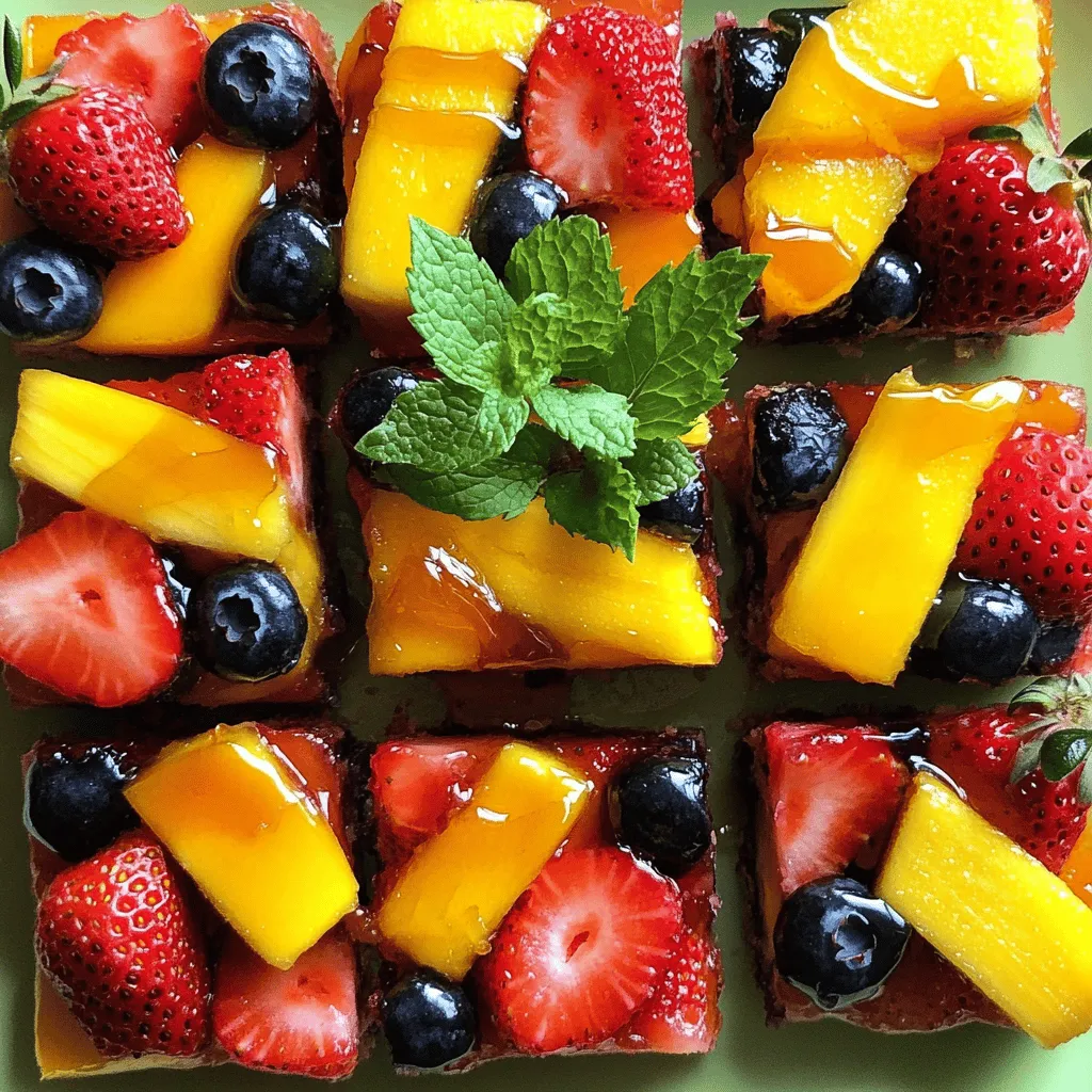 Die Hauptzutaten sind einfach und frisch. Du brauchst: - 2 Tassen gemischte frische Früchte (z. B. Erdbeeren, Mangos und Blaubeeren) - 1/4 Tasse Honig oder Ahornsirup (für vegane Option) - 2 Esslöffel Zitronensaft - 1 Esslöffel Gelatinepulver (oder Agar-Agar für vegane Option) - 1/2 Tasse Wasser - Eine Prise Salz Mit diesen Zutaten kannst du leckere und gesunde Fruchtsnacks machen. Du kannst jede Frucht verwenden, die du magst. Achte nur darauf, dass sie frisch sind. Das gibt den Snacks einen tollen Geschmack. Wenn du nach einem gesunden Süßungsmittel suchst, gibt es viele Optionen. Du kannst Honig, Agavendicksaft oder sogar Datteln verwenden. Jedes Süßungsmittel gibt einen anderen Geschmack. Honig ist süß und gibt einen tollen Aroma. Agavendicksaft ist flüssig und leicht zu mischen. Datteln sind sehr süß und voller Nährstoffe. Du brauchst einige einfache Werkzeuge, um die Fruchtsnacks zu machen: - Ein Mixer oder eine Küchenmaschine - Kleine Töpfe zum Erhitzen - Silikonformen oder eine Auflaufform mit Backpapier - Ein Schneidebrett und ein Messer Mit diesen Utensilien wird es leicht, die Fruchtsnacks herzustellen. Du kannst die Formen in verschiedenen Formen und Größen wählen. Das macht die Snacks noch lustiger und ansprechender. Wenn du die richtigen Werkzeuge hast, wird das Kochen einfacher und macht mehr Spaß. Schau dir das Rezept an, um alles richtig zu machen: [Full Recipe]. Zuerst musst du die Früchte waschen. Nimm frische Erdbeeren, Mangos und Blaubeeren. Schneide die großen Früchte in kleine Stücke. So wird das Püree später glatt. Die Auswahl der Früchte ist wichtig. Nutze, was du magst oder was gerade in Saison ist. Für die Festigkeit der Snacks brauchst du Gelatine oder Agar-Agar. Gelatine gibt den Snacks eine schöne Konsistenz. Agar-Agar ist eine gute vegane Option. Beide sind einfach zu benutzen. Sie helfen, das Fruchtpüree zu binden und fest zu machen. Stelle sicher, dass du die richtige Menge nimmst, um die perfekte Textur zu erreichen. Jetzt kommt der Spaß! Gib das vorbereitete Fruchtpüree in eine Schüssel. Füge den Honig oder Ahornsirup und den Zitronensaft hinzu. Rühre alles gut um. In einem Topf erwärmst du das Wasser und streust die Gelatine darüber. Rühre, bis sie sich auflöst. Mische dann alles zusammen und gieße es in Formen. Lasse die Mischung im Kühlschrank fest werden. So einfach ist es! Du kannst das gesamte Rezept hier finden: [Full Recipe]. Frische Früchte sind der Schlüssel zu leckeren Snacks. Wähle reife und süße Früchte. Erdbeeren, Mangos und Blaubeeren sind tolle Optionen. Achte darauf, die Früchte gut zu waschen. Schneide große Früchte in kleine Stücke. So bekommst du ein gleichmäßiges Püree. Experimentiere mit verschiedenen Früchten, um neue Geschmäcker zu entdecken. Du kannst auch frische Kräuter wie Minze hinzufügen. Das gibt einen frischen Kick. Gelatine ist wichtig für die Textur deiner Snacks. Verwende kaltes Wasser, um die Gelatine zu aktivieren. Streue das Gelatinepulver gleichmäßig in das Wasser. Rühre gut um, damit sich keine Klumpen bilden. Erwärme die Mischung bei mittlerer Hitze, aber bringe sie nicht zum Kochen. Sobald die Gelatine klar ist, ist sie bereit für die nächste Stufe. So sorgst du für perfekte Fruchtsnacks. Die Präsentation macht viel aus! Gieße die Mischung in schöne Silikonformen. Du kannst auch eine Auflaufform verwenden. Stelle sicher, dass die Dicke etwa 0,5 cm beträgt. Lasse die Snacks im Kühlschrank fest werden. Nach dem Kühlen kannst du sie aus den Formen nehmen. Richte die Snacks auf einem bunten Teller an. Frische Minzblätter sind eine tolle Dekoration. So sehen deine Snacks noch einladender aus. {{image_4}} Einer der besten Teile an selbstgemachten Fruchtsnacks ist die Freiheit, verschiedene Früchte zu verwenden. Du kannst deine Lieblingsfrüchte mischen, um neue Geschmäcker zu entdecken. Hier sind einige leckere Kombinationen: - Erdbeeren und Bananen: Diese Mischung bringt eine süße und cremige Textur. - Mangos und Ananas: Diese tropische Kombination ist besonders erfrischend. - Himbeeren und Blaubeeren: Diese Beeren geben einen fruchtigen Kick. - Äpfel und Birnen: Diese Kombination ist einfach und immer lecker. Experimentiere mit verschiedenen Kombinationen. Du wirst überrascht sein, was für tolle Snacks du kreieren kannst. Wenn du eine vegane Option suchst, ist das ganz einfach. Du kannst Gelatine durch Agar-Agar ersetzen. Agar-Agar ist pflanzlich und wird aus Algen gewonnen. Hier ist, was du beachten solltest: - Verwende denselben Betrag Agar-Agar wie Gelatine. - Koche das Agar-Agar mit Wasser, bis es vollständig aufgelöst ist. - Füge es dann zu deinem Fruchtpüree hinzu. So machst du leckere vegane Fruchtsnacks, die jeder genießen kann. Um deinen Fruchtsnacks mehr Geschmack zu verleihen, kannst du Gewürze oder Nüsse hinzufügen. Hier sind einige Ideen: - Zimt: Ein Hauch von Zimt gibt eine warme Note. - Vanilleextrakt: Das macht die Snacks süßer und aromatischer. - Nüsse: Walnüsse oder Mandeln sorgen für einen knusprigen Biss. Diese Ergänzungen machen deine Fruchtsnacks noch interessanter. Du kannst mit verschiedenen Zutaten experimentieren, um deine perfekten Snacks zu finden. Um die Fruchtsnacks frisch zu halten, lege sie in einen luftdichten Behälter. Dieser Behälter schützt vor Luft und Feuchtigkeit. Du kannst auch Frischhaltefolie verwenden, um die Snacks abzudecken. Halte sie im Kühlschrank, um ihre Textur und den Geschmack zu bewahren. Selbstgemachte Fruchtsnacks bleiben bis zu einer Woche frisch. Nach dieser Zeit können sie an Geschmack verlieren oder trocken werden. Überprüfe immer auf Veränderungen in der Farbe oder dem Geruch, bevor du sie isst. Wenn du leftover Fruchtsnacks hast, kannst du sie in Joghurt oder Haferflocken mischen. Du kannst sie auch klein hacken und in Smoothies geben. So gibst du deinen Gerichten eine fruchtige Note. Sei kreativ und probiere verschiedene Kombinationen aus, um neue Geschmäcker zu entdecken! Selbstgemachte Fruchtsnacks halten sich bis zu einer Woche im Kühlschrank. Das liegt an der Frische der Zutaten und der Gelatine. Bewahre sie in einem luftdichten Behälter auf. So bleiben sie länger lecker und saftig. Wenn du die Snacks richtig lagerst, bleiben sie frisch. Ich empfehle, die Snacks in Portionen zu teilen. Das macht es einfacher, die Menge zu kontrollieren. Ja, gefrorene Früchte sind eine tolle Option für diese Snacks. Sie sind oft gleich frisch gefroren. Achte darauf, sie vorher aufzutauen. Das Pürieren der gefrorenen Früchte kann manchmal länger dauern. Verwende sie in der gleichen Menge wie frische Früchte. So bleibt der Geschmack und die Textur ähnlich. Das ist besonders praktisch in den Wintermonaten, wenn frische Früchte teuer sind. Die Süße deiner Fruchtsnacks kannst du ganz einfach anpassen. Probiere, weniger Honig oder mehr Zitronensaft zu verwenden. Du kannst auch andere Süßungsmittel verwenden, wie Agavendicksaft oder Stevia. Es ist wichtig, die Mischung vor dem Gießen zu probieren. So stellst du sicher, dass sie deinen Wünschen entspricht. Experimentiere mit verschiedenen Früchten, um einzigartige Geschmäcker zu entdecken. Selbstgemachte Fruchtsnacks sind einfach und gesund. Wir haben die Hauptzutaten besprochen und viele Tipps gegeben, wie man sie zubereitet. Außerdem sahen wir uns verschiedene Variationen an, damit du kreativ sein kannst. Wichtig ist die richtige Lagerung, um die Snacks frisch zu halten. Nutze die FAQs als Hilfe, um Antworten auf häufige Fragen zu finden. Probiere neue Kombinationen und genieße deine gesunden Snacks!