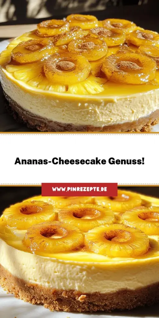 Entdecke unser einfaches Ananas-Unten-Cheesecake Rezept, das mit wenigen Zutaten und einer klaren Anleitung jeden begeistert!Dieses cremige Dessert ist perfekt für jede Gelegenheit und lässt sich leicht an verschiedene Diätbedürfnisse anpassen. Mit frischer Ananas und köstlichem Keksboden bringst du fruchtigen Genuss auf den Tisch. Klicke hier, um das vollständige Rezept zu entdecken und deinen eigenen Cheesecake zu kreieren!
