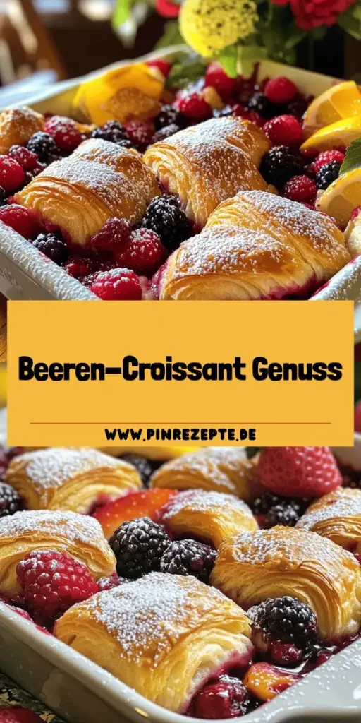 Entdecke das perfekte Rezept für einen Berry Croissant Bake, der einfach und lecker ist! Mit saftigen Beeren und buttrigen Croissants zauberst du im Handumdrehen ein Gericht, das sowohl zum Frühstück als auch als Dessert begeistert. Lass dich von einfachen Tipps und Variationen inspirieren, um das Beste aus diesen Zutaten herauszuholen. Sei bereit für einen himmlischen Genuss - klicke hier, um das vollständige Rezept zu erkunden und gleich loszulegen!