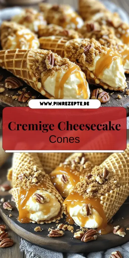 Entdecke die wunderbaren Cheesecake Praline Cones – eine köstliche und cremige Nachspeise, die einfach zuzubereiten ist! Mit Frischkäse, Graham-Crackern und einer verführerischen Karamellsauce wird jeder Biss zum Genuss. Perfekt für Feste oder einfach als süßer Snack. Lass deiner Kreativität freien Lauf und dekoriere die Cones nach deinem Geschmack! Klicke jetzt und erhalte das komplette Rezept für diese leckeren Treats!