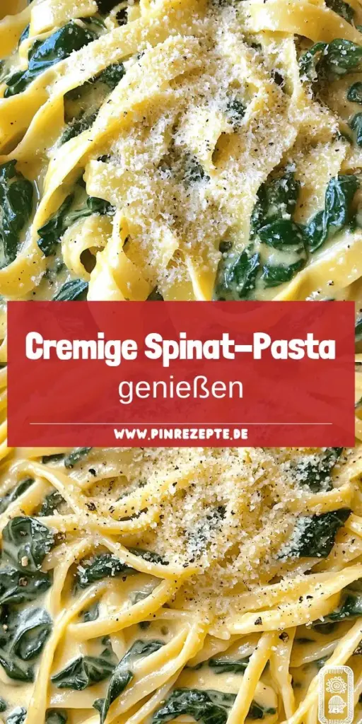 Entdecke das köstliche Rezept für cremige Spinat-Pasta, das einfach zuzubereiten ist und jeden begeistert! Mit frischem Spinat, Sahne und einem Hauch von Parmesan verwandelst du deine Küche in ein italienisches Restaurant. Ideal für ein schnelles Abendessen oder besondere Anlässe. Lass dich von den Tipps für die besten Zutaten und Variationen inspirieren. Klicke jetzt und entdecke das vollständige Rezept für deine nächste Mahlzeit!