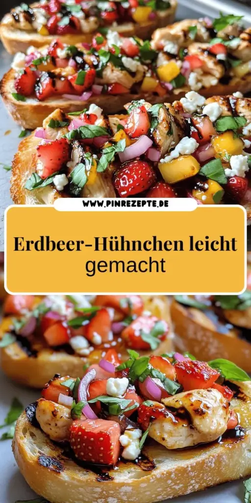 Entdecke das leckere Erdbeer Bruschetta Hühnchen, eine perfekte Kombination aus süßen Erdbeeren und saftigem Hähnchen. Dieses einfache Rezept ist ideal für ein schnelles und beeindruckendes BBQ-Abendessen. Mit frischen Zutaten und einem Schritt-für-Schritt-Leitfaden machst du ganz einfach eine geschmackvolle Mahlzeit. Lass dich inspirieren und klicke jetzt, um die köstlichen Rezepte zu erkunden und dein eigenes Gericht zu kreieren!