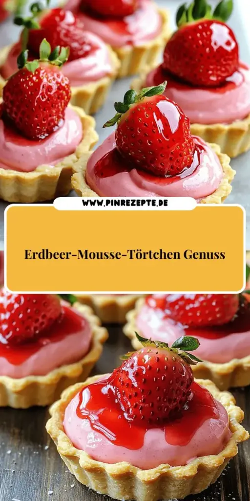 Erlebe die süße Verführung der Erdbeer-Mousse-Törtchen! Dieses einfache Rezept zeigt dir, wie du mit frischen Erdbeeren, cremiger Sahne und einer Schokoladenfüllung köstliche Tartlets zauberst. Perfekt für jeden Anlass und schnell bereit, wirst du deine Gäste begeistern. Lass dich von den hilfreichen Tipps und kreativen Variationen inspirieren. Klicke hier, um die Schritt-für-Schritt-Anleitung zu entdecken und deine eigenen leckeren Törtchen zu kreieren!
