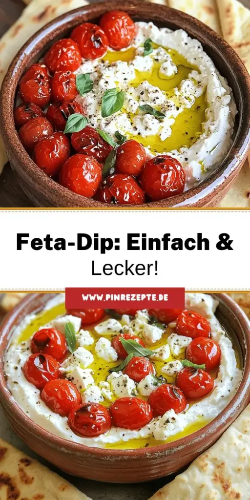 Entdecke den perfekten Snack mit unserem leckeren Dip aus Feta und gerösteten Kirschtomaten! Dieses einfache Rezept vereint frische Zutaten und unwiderstehliche Aromen, die jeden begeistern. Ideal für Partys oder gemütliche Abende, kannst du ihn schnell zubereiten und nach Belieben abwandeln. Lass dich inspirieren und erfahre, wie du mit wenigen Schritten ein geschmackliches Highlight kreierst. Klicke jetzt, um das vollständige Rezept zu entdecken!