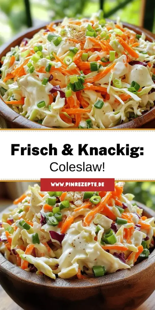 Entdecke die einfache und frische Zubereitung für Coleslaw! Dieses köstliche Rezept ist perfekt für Grillpartys und Picknicks. Lerne, wie du knackiges Gemüse und ein cremiges Dressing kombinierst, während du spannende Variationen erkundest. Lass die Aromen im Kühlschrank ziehen und genieße einen leckeren Salat, der jedem schmeckt. Klicke hier, um das vollständige Rezept und wertvolle Tipps zu entdecken, die deinen Coleslaw zu einem Hit machen!