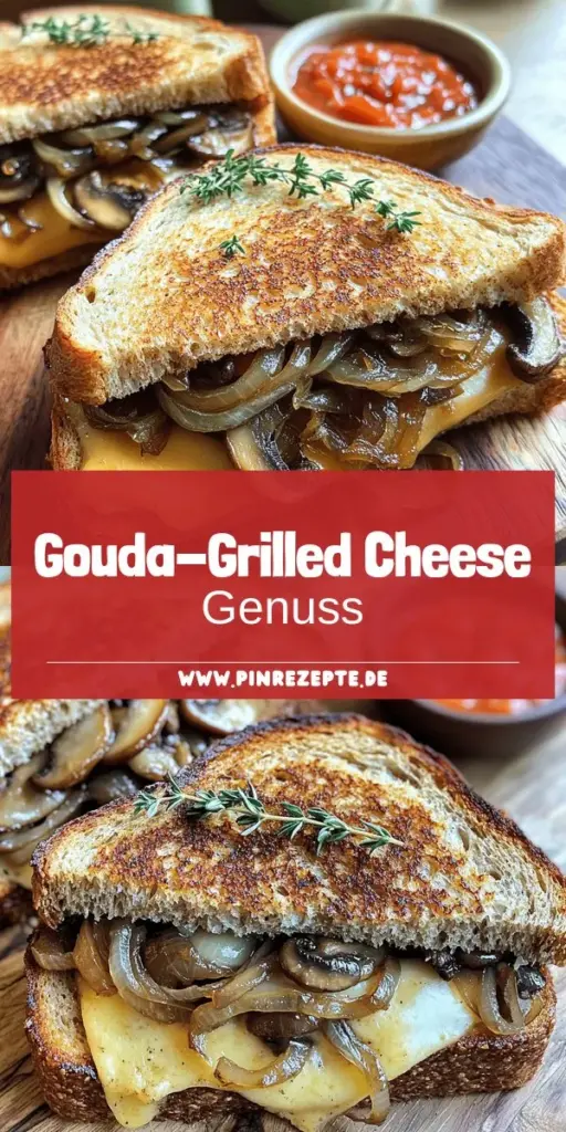 Entdecke das ultimative Rezept für ein köstliches Grilled Cheese mit Gouda, Pilzen und Zwiebeln, das jede Geschmacksknospe begeistert! Mit goldbraunem Brot, cremigem Gouda und einer herzhaften Pilz-Zwiebel-Mischung wird dieses Sandwich zum perfekten Snack oder Abendessen. Lass dich von einfachen Variationen inspirieren und bring frischen Wind in deine Küche! Klicke jetzt, um das vollständige Rezept zu entdecken und dein neues Lieblingssandwich zuzubereiten!