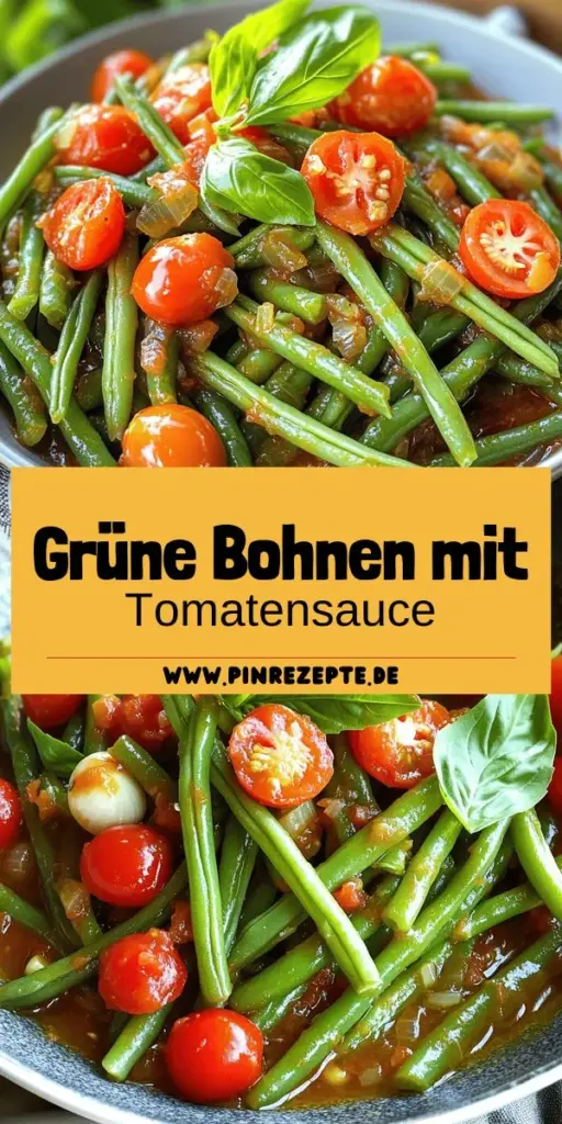 Entdecke das köstliche Rezept für grüne Bohnen in Tomatensauce, perfekt für Anfänger! Dieses gesunde und nahrhafte Gericht vereint frische grüne Bohnen und aromatische Tomatensauce für eine leckere Beilage. Erfahre, wie du es einfach zubereitest und mit kreativen Tipps aufpeppst. Lass dich inspirieren und bring Vielfalt auf deinen Tisch! Klicke jetzt, um das vollständige Rezept und hilfreiche Kochtipps zu entdecken!