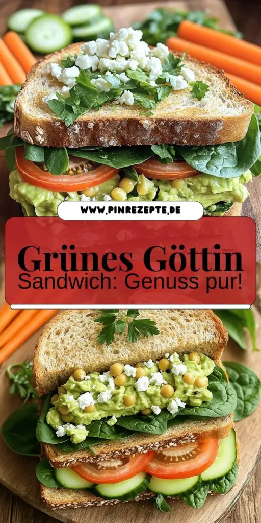 Entdecke das Rezept für das Grüne Göttin Sandwich, das eine kraftvolle Geschmacksexplosion verspricht! Mit frischen, saisonalen Zutaten wie Avocado und Spinat ist dieses Sandwich nicht nur köstlich, sondern auch anpassbar für vegane oder glutenfreie Optionen. In nur 10 Minuten bereit! Lass dich inspirieren und gestalte dein perfektes Sandwich mit unseren einfachen Schritten. Klicke jetzt für das vollständige Rezept und spannende Variationen!