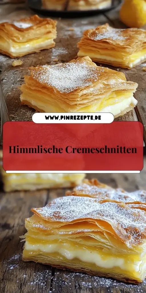 Entdecke das perfekte einfache Dessert mit unseren köstlichen Vanillepudding-Cremeschnitten! Mit wenigen Zutaten zauberst du eine himmlische Süßspeise, die jedes Fest bereichert oder einfach zum Schlemmen einlädt. Lass dich von der einfachen Zubereitung leiten und erlebe die leckeren Schichten, die beim Kühlen fest werden. Klicke hier, um das vollständige Rezept zu sehen und deine Familie und Freunde mit diesen Cremeschnitten zu begeistern!