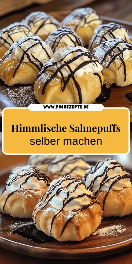 Entdecke mein himmlisches Rezept für Sahnepuffs, die einfach zuzubereiten sind und deine Gäste beeindrucken werden! Lerne, wie du luftige Puffs mit einer köstlichen Sahnefüllung, knackiger Schokolade und kreativen Dekorationen zaubern kannst. Ideal für jede Feier, bringen diese kleinen Köstlichkeiten Abwechslung auf deinen Tisch. Klicke jetzt, um die vollständigen Schritte und wertvolle Tipps zu entdecken!